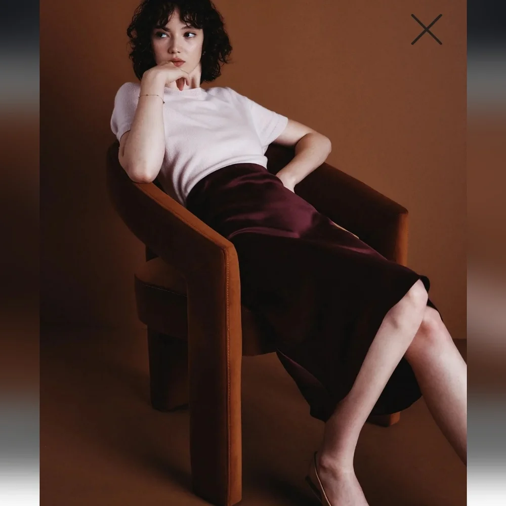 Quince 100% Washable Mulberry Silk Skirt - Picture 2 of 6